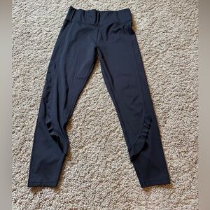 Elegant Black Ruffle Leggings